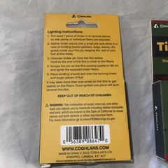 Coghlan’s Emergency Tinder Kit Survival Waterproof Flint Striker Fire 2 Pieces