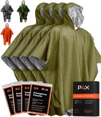 Emergency Blankets & Rain Poncho Hybrid Survival Gear and Equipment, Heavy Duty, Spoke…