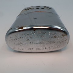 Jon-E Giant G.I. Hand Warmer Unisex OS Silver Chrome Vintage Aladdin Mfg Co