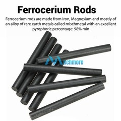 Lot Ferrocerium Rod Huge 1/2 x 5″ Flint Fire Starter Survival Magnesium Rods
