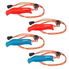 4PCS Emergency Whistle with Adjustable Reflective Lanyard for Boating Camping
