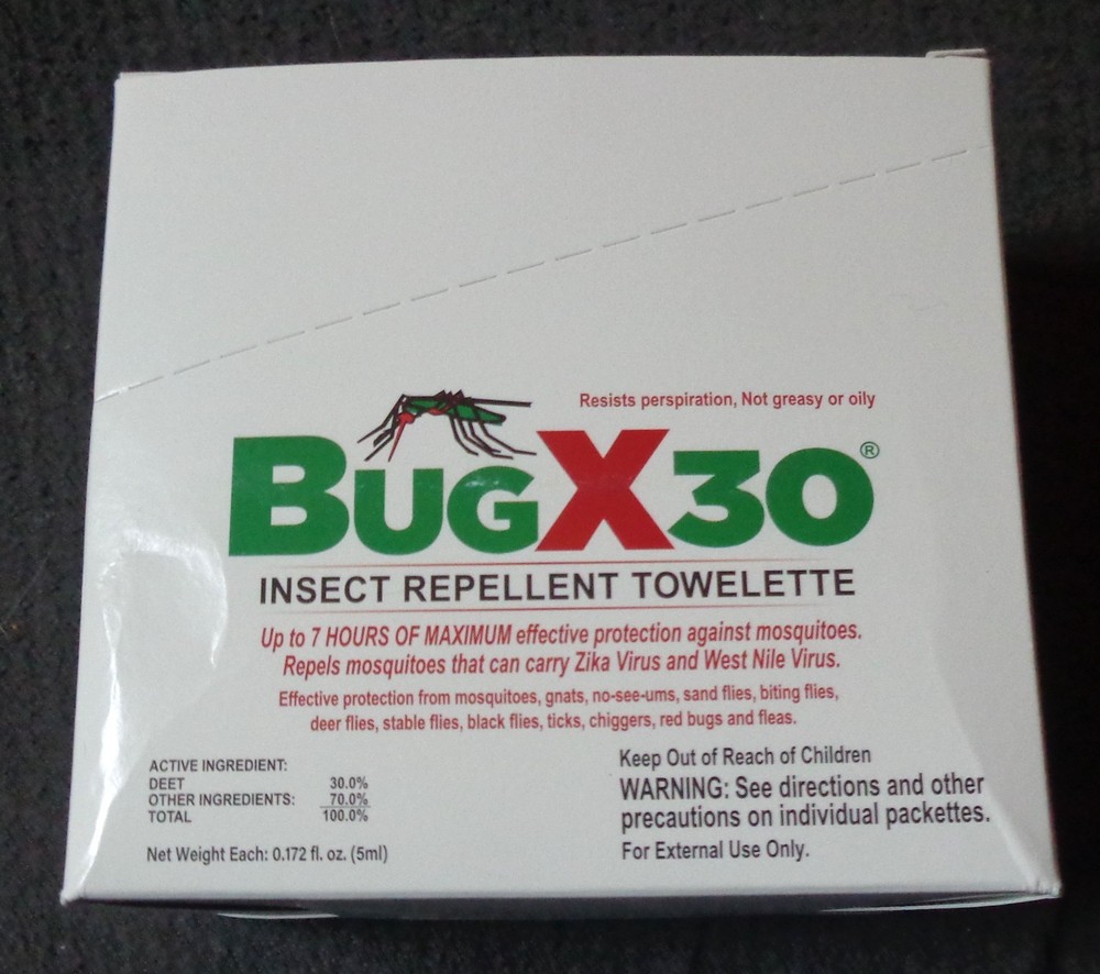 CoreTex BugX30 30% DEET Insect Repellent Towelettes