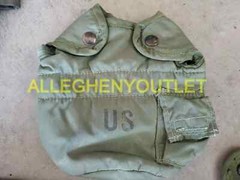 US Army Military Issue 1 QT QUART CANTEEN COVER POUCH OD NYLON w ALICE CLIPS VG