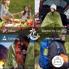 3-Pack Emergency Blanket, Extra-Thick Extra-Large Survival Blanket, Thermal Refl