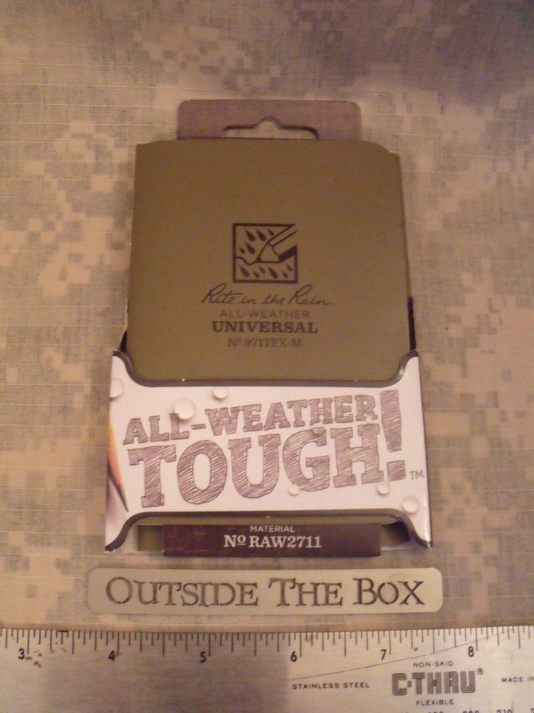 «Rite in the Rain» 971TFX-M All-Weather Mini-Stapled Notebook, 3-Pack, DARK TAN