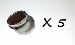 5 X 2 oz Round Shallow Survival Tin Can With Slip Top Lid – Can Be Used 4 Crafts