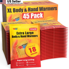 Large Hand & Body Warmers (45 Count) – Up to 18 Hours of Heat, 45 pack, white
