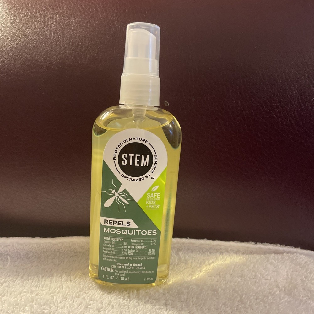STEM Repels Mosquito Insect Repellent Bug Spray with Essential Oil, 4 fl oz New