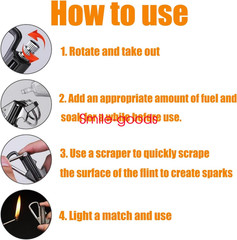 3 in 1 Outdoor Portable Permanent Match Lighter Striker Fire Starter Survival