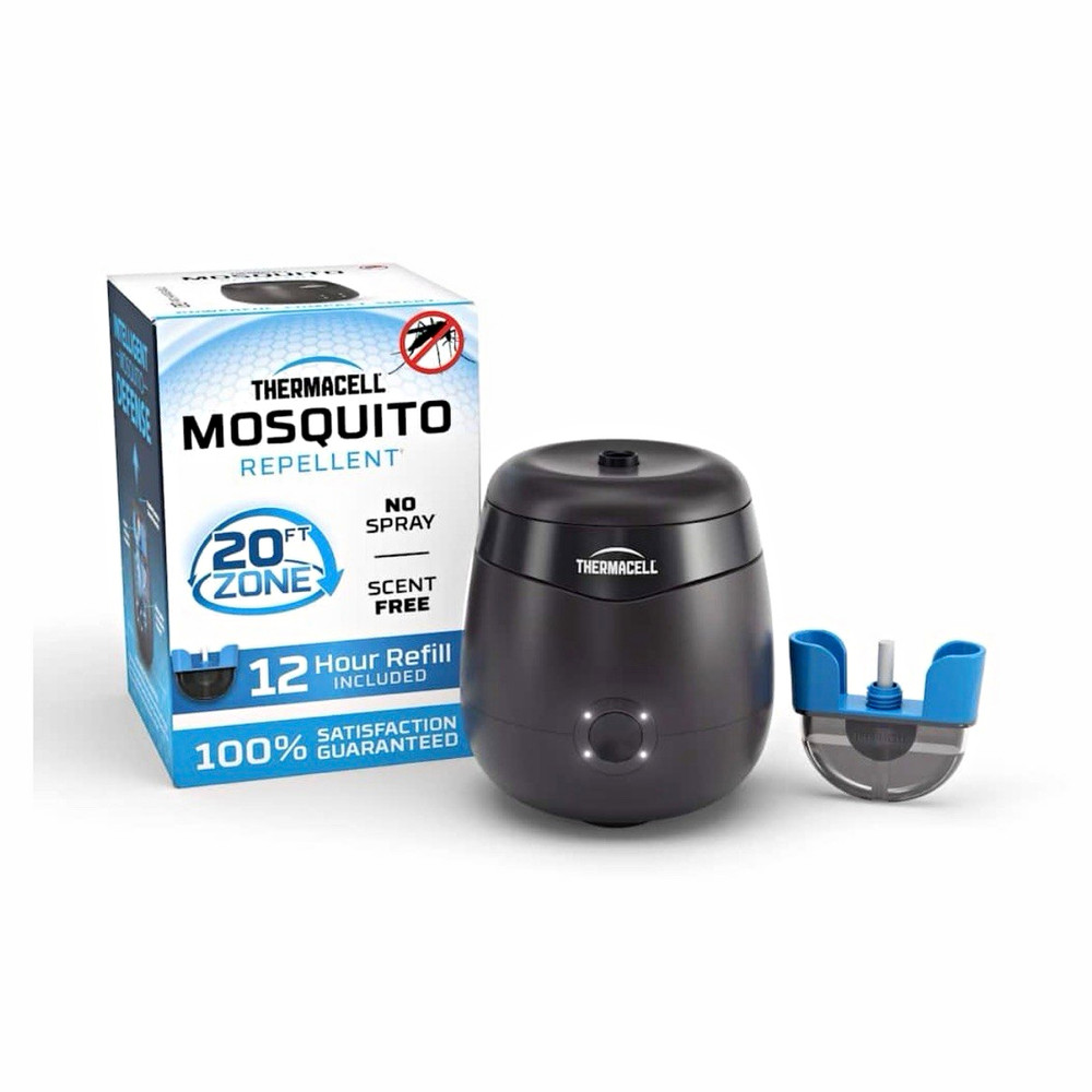 Thermacell E55 Rechargeable Mosquito Repellent, Scent Free No Spray, Black 20ft