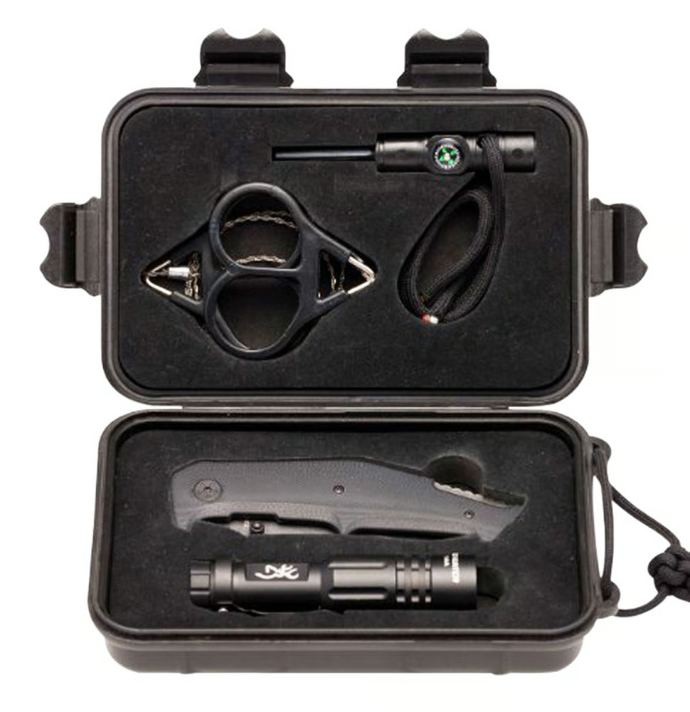 Browning Survival Kit Perfect for Emergency Knife, Fire Starter, Compass & MORE!