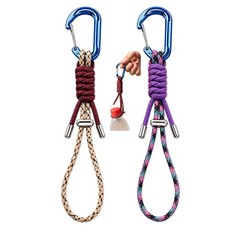 FQJOYL 2 pack paracord water bottle holder brown purple