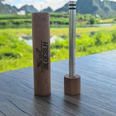 Sapele Wood Fire Piston-Fast Fire Efficiency-Outdoor Emergency Compressed