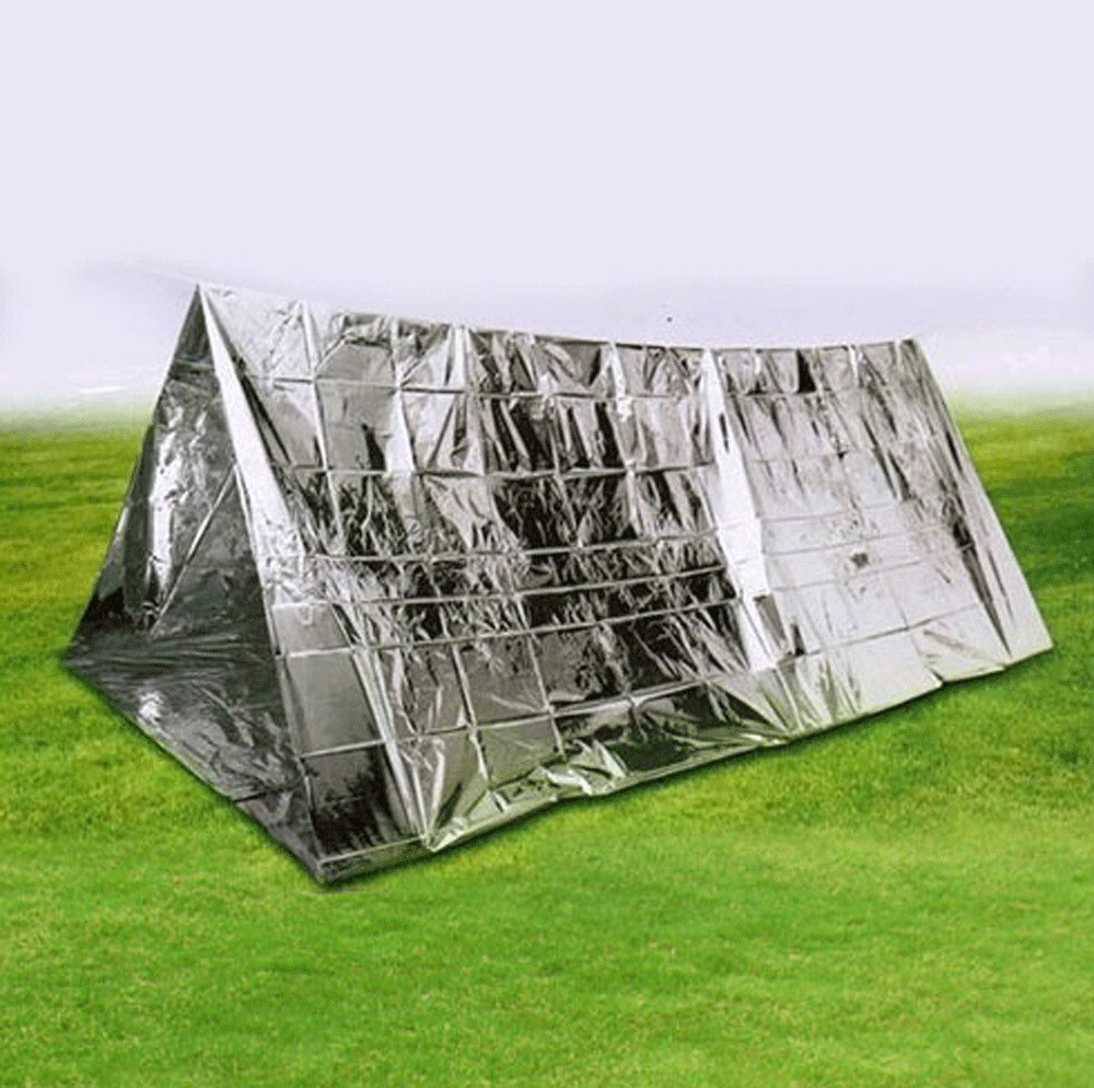 Emergency Shelter Blanket Reflective Tent 2 Person Camping Survival Bug Out Bag