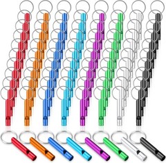 Emergency Whistles 200 Pcs Aluminum Loud with Keychains
