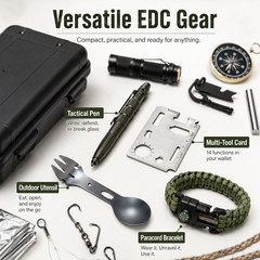 17-in-1 Emergency Survival Kit Camping Hiking Tools Hard Case Outdoor Gear