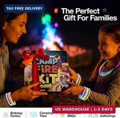 Complete Campfire Kit , Box include 6 Magical Color Changing Fire Packs, 20 Game