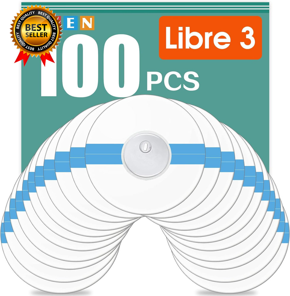 100 Pack Freestyle Sensor Covers for Libre 3 Waterproof Adhesive Patches