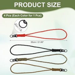 Paracord Lanyard, 4Pcs & Timber Red Camo Fit for (Keys Whistle)
