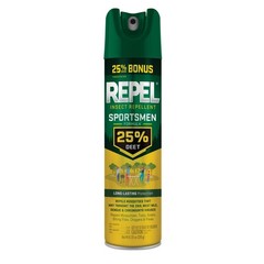 (2 pack) Repel Insect Repellent Sportsmen Formula 25% DEET, Bonus Aerosol, 8.125