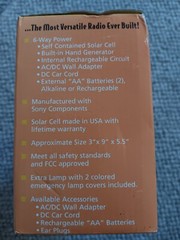 Emergency Generator & Solar Radio Flashlight Siren Crank Power Brand NEW Vintage