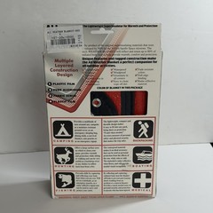 All Weather Outdoor Survival Blanket 5’ X 7’ Red MPI Camping Hiking Made In USA