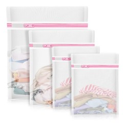 4Pcs Mesh Laundry Bags, Lingerie ‎2Small-1Medium-1Large, Multi-Size Fine Net