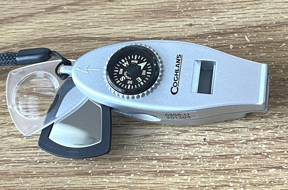 Coghlan’s Six Function Whistle Thermometer Compass 6-Function Outdoor Gadget