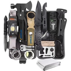 XUANLAN Emergency Survival Kit, Outdoor Gear Tool with Large, gray