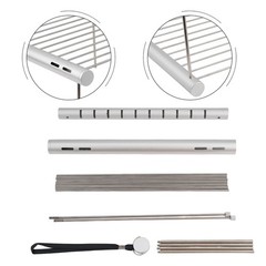 Lightweight Stainless Steel Camping Grill Compact Size Great for Outdoor Meals