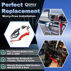 Qonsy Universal Boat Engine Kill Switch and Safety Lanyard Essential Emergenc…