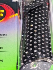 Cheetah Pepper Spray Max Strength Self Defense UV Dye 12ft Black Bling Keychain