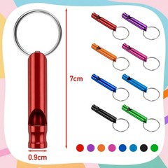 500 Pieces Mini Aluminum Emergency Whistles with Keychains Adults Metal Whist…