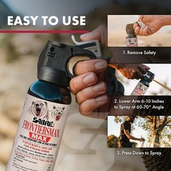 SABRE Frontiersman MAX Bear & Mountain Lion Deterrent Spray, 7.9 oz, 40 ft Range
