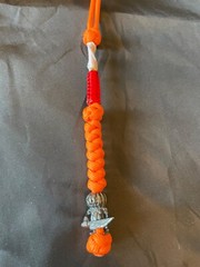 Paracord Keychain or knife lanyard. Bag, backpack, zipper pull. Halloween theme