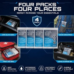 FRONTLINE Mylar Emergency Blankets 54″ x 84″ | Lightweight Thermal Survival Spac