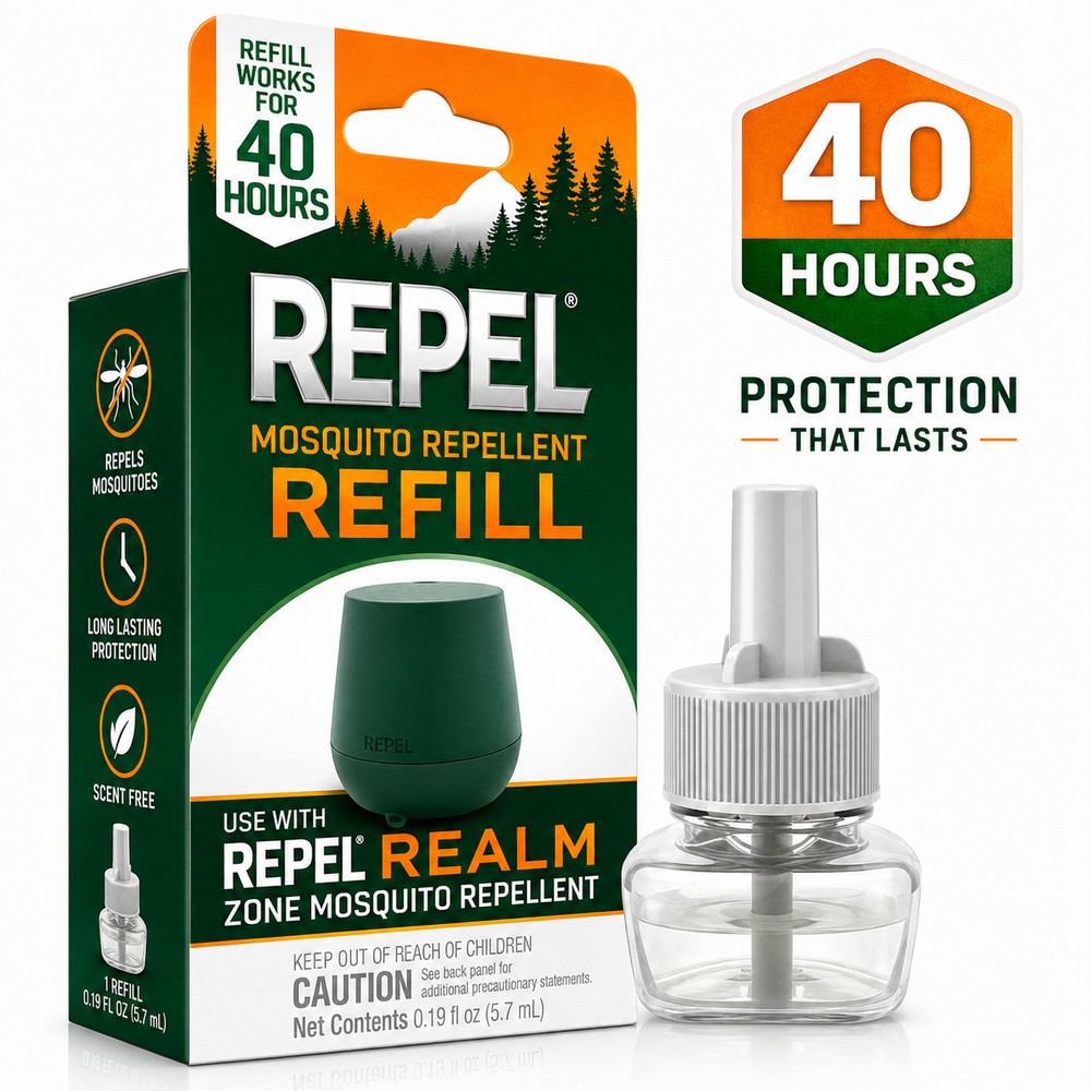 Repel Realm Zone Mosquito Refill 40 Hour Odorless Outdoor Cartridge