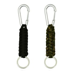 STEEL HAWK 350-LB Paracord Keychains with Stainless Steel Carabiner – Durable