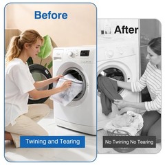 HGVRA Lingerie Bags for Washing Delicates 3Pcs, Laundry Wash Bag, 3, White
