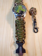 Multicam Emergency Paracord Bands With Tactical Buckle Watch Fishing Keychain