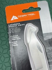 Ozark Trail Lockback Pocket Knife 3.5″ NEW Stainless Steel Blade 4 Wood Handle