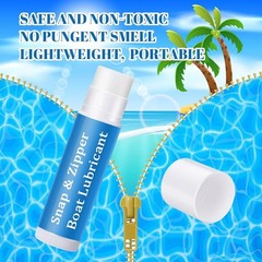 Snap and Zipper Lubricant Wax Stick Marine Lube for Boat Canvas Vinyl