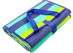 Camco Handy Outdoor Camping Mat 60×78 Blue Green Picnic Mat With Strap
