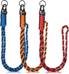 SATINIOR 3 Pieces Heavy Duty Paracord Lanyard Braided Keychains | Keychain