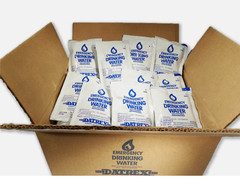 Emergency Water Pouch for Disaster or Survival, 125 ml Each