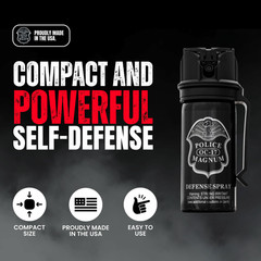 Police Magnum Pepper Spray 2 PCK 2oz Stream Flip Top Belt Clip Self Defense OC