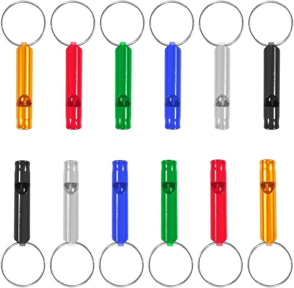 Set of 12 Extra Loud Whistles for Camping Hiking Hunting Outdoors Sports and
