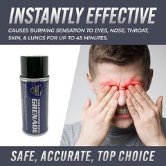 Streetwise Tear Gas Grenade – Tactical CS OC Pepper Spray – 6 oz – 1