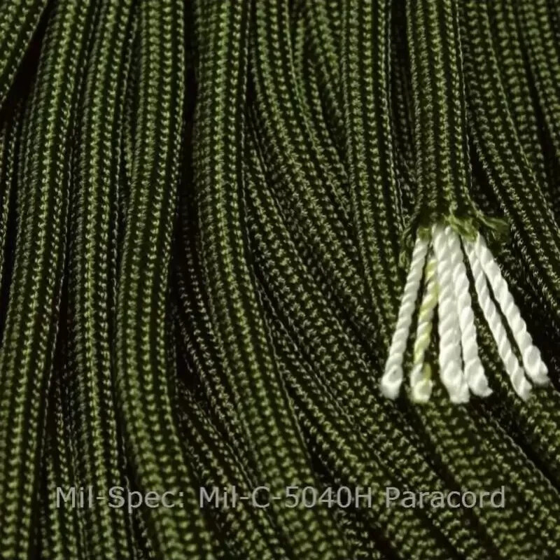 550 Paracord Camo Green Mil Spec (Type III MIL-C-5040H) 10 FT USA MADE