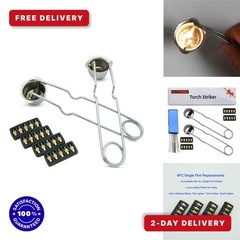 GUTIMORE Flint Striker Spark Lighter Kit, 2PC with 20 Flint Replacements